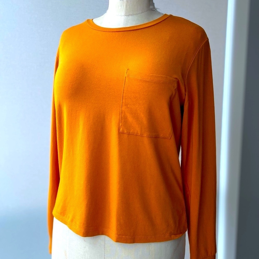 Aritzia Wilfred Free Womens Long Sleeved Copper Pullover/top size S
